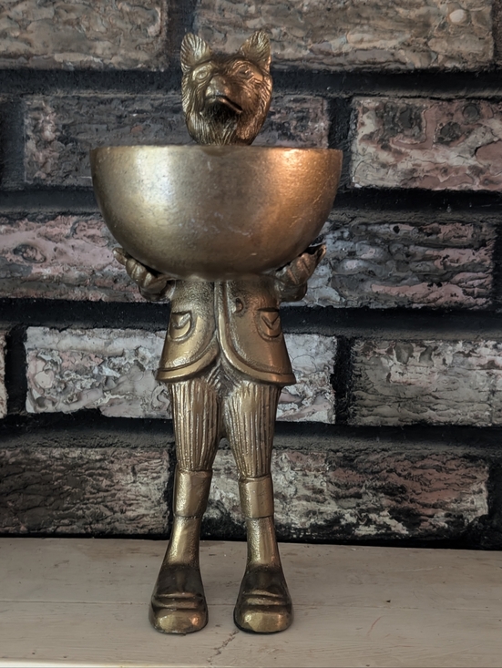 Eric & Eloise Other - Vintage Brass Decor Fox Waiter Mid-Century Modern -  boho chic home Decor